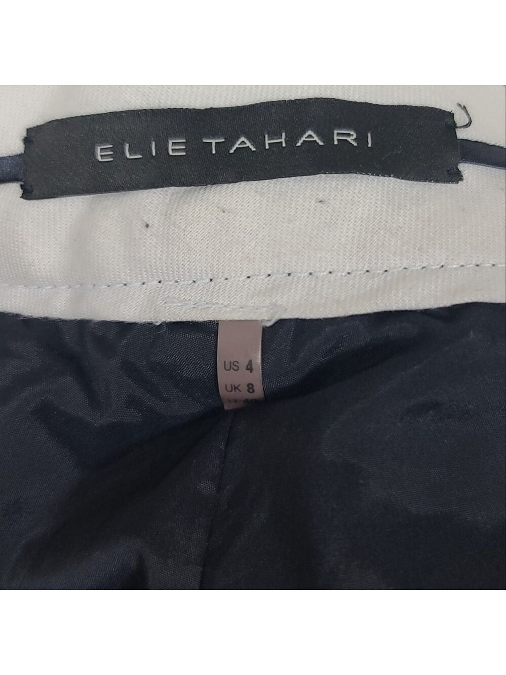 Elie Tahari Navy Blue Virgin Wool Pants 4 - Picture 7 of 8